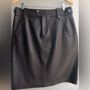 Ralph Lauren black leather Skirt